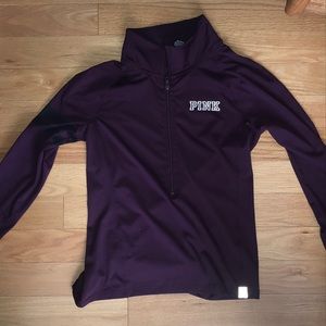 Pink quarter zip sweatshirt